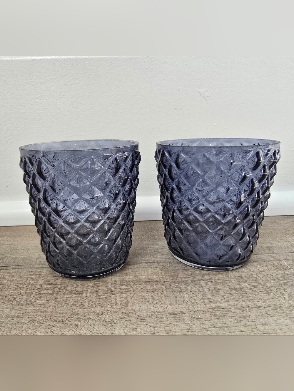 Set Of 2 Glass Votive Holders